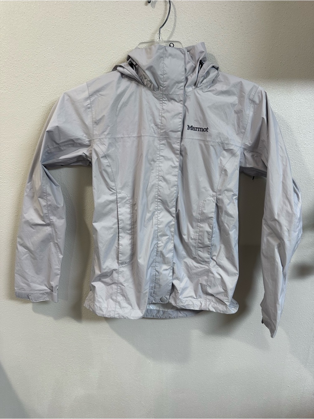 Marmot Kids' Light Gray Hooded Raincoat